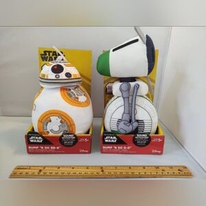 Disney Star Wars Bump 'N Go Action Plush: BB-8 and D-0 NWT